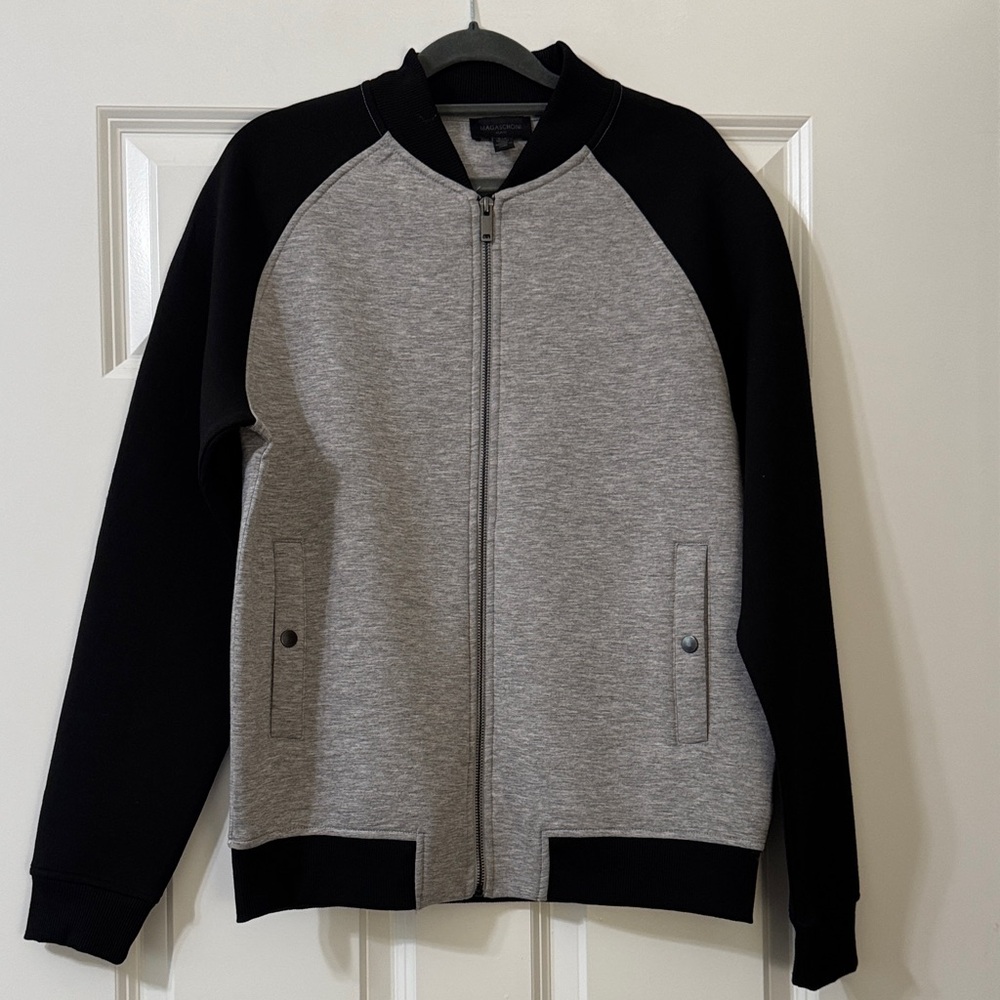 Magaschoni Gray and Black Men's Jacket
